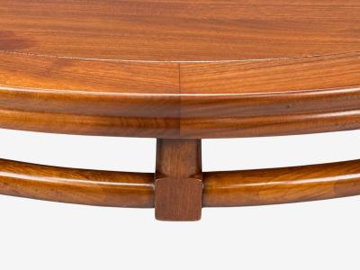 T H Robsjohn Gibbings T H Robsjohn Gibbings Round Coffee Table Brass Walnut USA 1960s