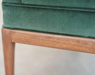 T H Robsjohn Gibbings T H Robsjohn Gibbings Style Lounge Chairs in Emerald Velvet C 1950s