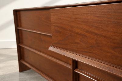 T H Robsjohn Gibbings T H Robsjohn Gibbings Thin Line Walnut Dresser C 1950s