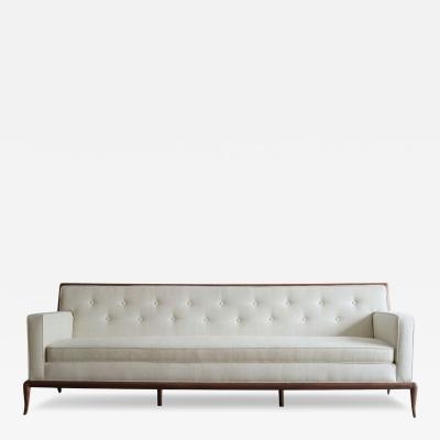 T H Robsjohn Gibbings T H Robsjohn Gibbings Walnut Framework Sofa C 1950s