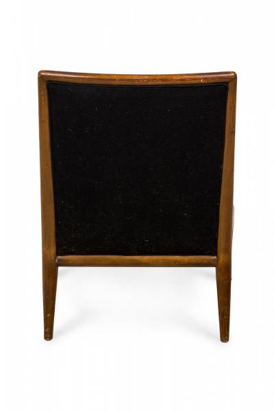 T H Robsjohn Gibbings T H Robsjohn Gibbings Widdicomb Black Fabric and Walnut Side Chairs