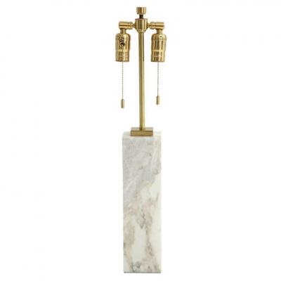 T H Robsjohn Gibbings T H Robsjohn Gibbings for Hansen Table Lamp White Marble Brass