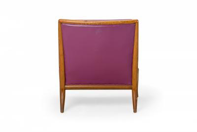 T H Robsjohn Gibbings T H Robsjohn Gibbings for Widdicomb AmericanPurple Tufted Vinyl Lounge Chair