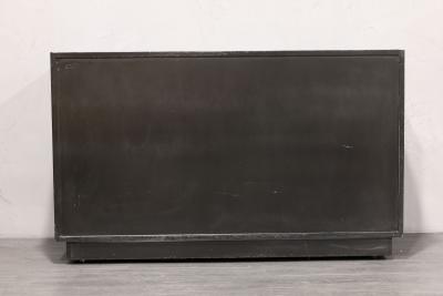 T H Robsjohn Gibbings T H Robsjohn Gibbings for Widdicomb Black Lacquer Chest with Solid Brass Pulls