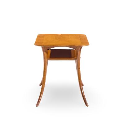 T H Robsjohn Gibbings T H Robsjohn Gibbings for Widdicomb Bleached Mahogany Sabre Side Tables Pair