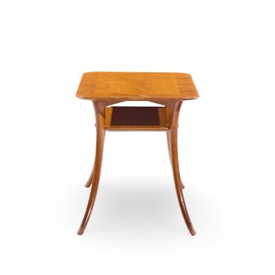 T H Robsjohn Gibbings T H Robsjohn Gibbings for Widdicomb Bleached Mahogany Sabre Side Tables Pair