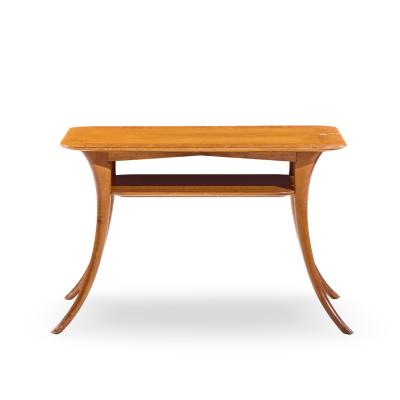 T H Robsjohn Gibbings T H Robsjohn Gibbings for Widdicomb Bleached Mahogany Sabre Side Tables Pair