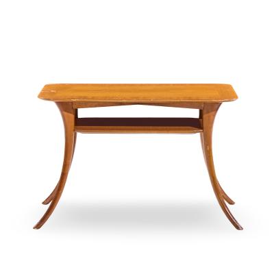 T H Robsjohn Gibbings T H Robsjohn Gibbings for Widdicomb Bleached Mahogany Sabre Side Tables Pair