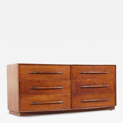 T H Robsjohn Gibbings T H Robsjohn Gibbings for Widdicomb Mid Century 6 Drawer Lowboy Dresser