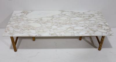T H Robsjohn Gibbings T H Robsjohn Gibbings for Widdicomb Mid Century Marble Cocktail Table