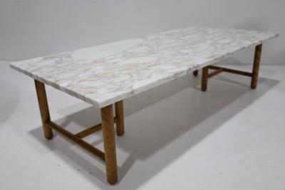 T H Robsjohn Gibbings T H Robsjohn Gibbings for Widdicomb Mid Century Marble Cocktail Table