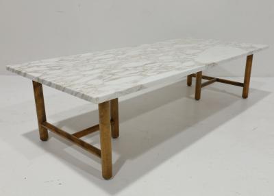 T H Robsjohn Gibbings T H Robsjohn Gibbings for Widdicomb Mid Century Marble Cocktail Table