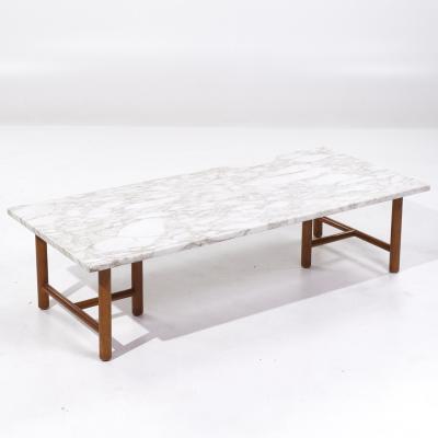 T H Robsjohn Gibbings T H Robsjohn Gibbings for Widdicomb Mid Century Marble Coffee Table