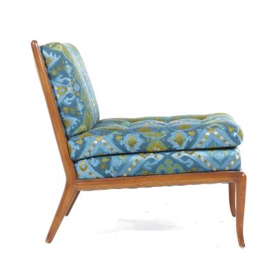 T H Robsjohn Gibbings T H Robsjohn Gibbings for Widdicomb Mid Century Slipper Lounge Chairs Pair