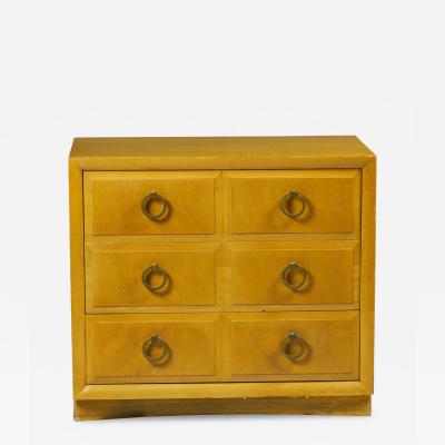 T H Robsjohn Gibbings T H Robsjohn Gibbings for Widdicomb ModernMaple and Brass Three Drawer Chest