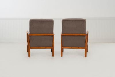 T H Robsjohn Gibbings T H Robsjohn Gibbings for Widdicomb Pair of Model 1601 Lounge Chairs 1955