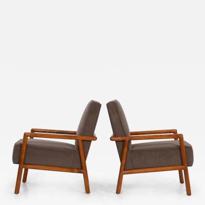 T H Robsjohn Gibbings T H Robsjohn Gibbings for Widdicomb Pair of Model 1601 Lounge Chairs 1955