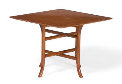 T H Robsjohn Gibbings T H Robsjohn Gibbings for Widdicomb Walnut Crossed Trestle Occasional Table