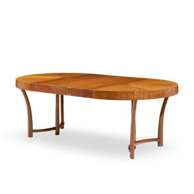 T H Robsjohn Gibbings T H Robsjohn Gibbings for Widdicomb Walnut Expanding Dining Table with 3 Leaves