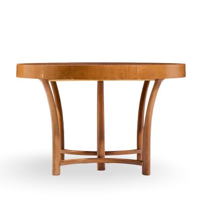 T H Robsjohn Gibbings T H Robsjohn Gibbings for Widdicomb Walnut Expanding Dining Table with 3 Leaves