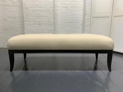 T H Robsjohn Gibbings Upholstered Tufted Bench Style of Robsjohn Gibbings