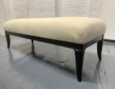T H Robsjohn Gibbings Upholstered Tufted Bench Style of Robsjohn Gibbings