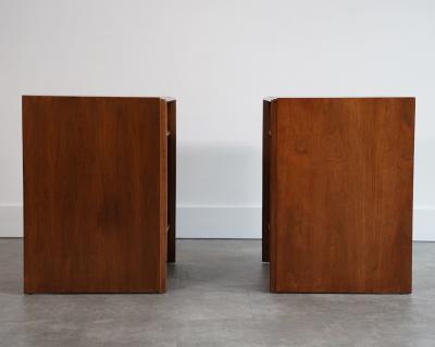 T H Robsjohn Gibbings Walnut Thin Line Nighstands by T H Robsjohn Gibbings C 1950s