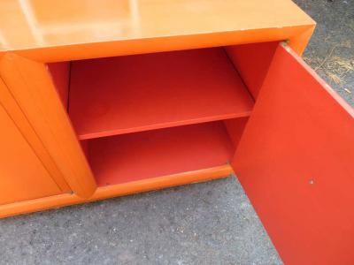 T H Robsjohn Gibbings Wonderful Hermes Orange T H Robsjohn Gibbings Widdicomb Credenza Midcentury