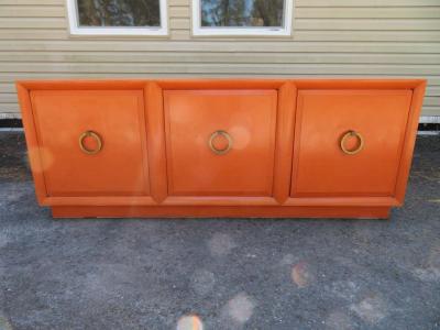 T H Robsjohn Gibbings Wonderful Hermes Orange T H Robsjohn Gibbings Widdicomb Credenza Midcentury