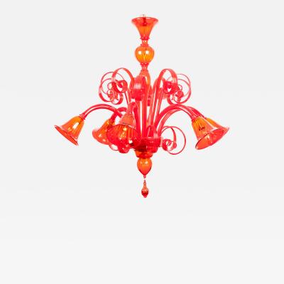 TB Murano Mid Century Modern Venetian Crystal Chandelier