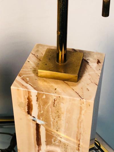 TH Robsjohn Gibbings Modern Brass and Marble Lamps by T H Robsjohn Gibbings