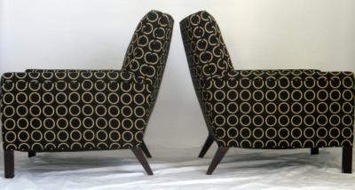 TH Robsjohn Gibbings Pair of Lounge Chairs by T H Robsjohn Gibbings 1954 for Widdicomb