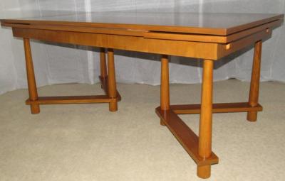 TH Robsjohn Gibbings Rare Extension Dining Table by T H Robsjohn Gibbings for Widdicomb 1950