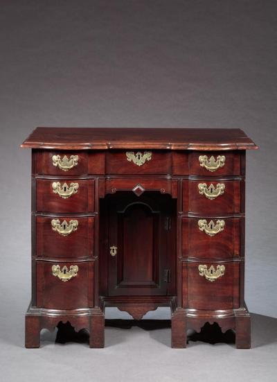 THE CLARKE AND LINCOLN FAMILY CHIPPENDALE KNEEHOLE DESK