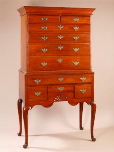 THE CURTIS AND BEACH FAMILY QUEEN ANNE HIGHBOY