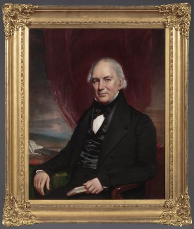 THE SAMUEL AND ELIZABETH BRIDGHAM BED AND PORTRAITS