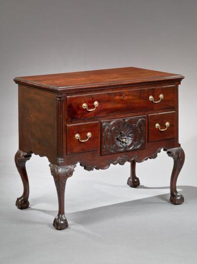 THE WILLIAM PARSONS FAMILY CARVED CHIPPENDALE LOWBOY