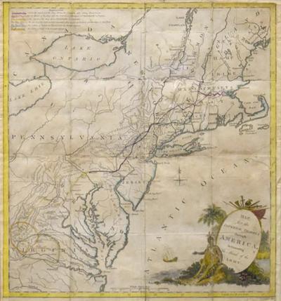 THOMAS CONDER MAP FOR THE INTERIOR TRAVELS THROUGH AMERICA