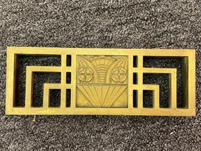 THREE BRONZE ART DECO ARCHITECTURAL RADIATOR COVERS