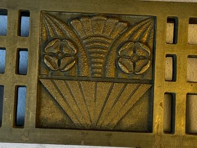 THREE BRONZE ART DECO ARCHITECTURAL RADIATOR COVERS