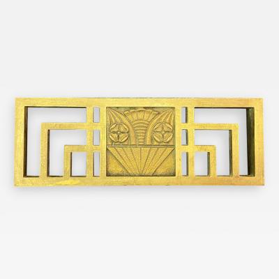 THREE BRONZE ART DECO ARCHITECTURAL RADIATOR COVERS