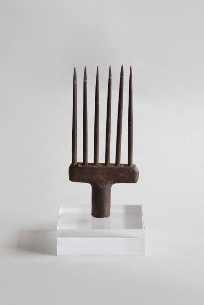 THREE FRENCH WROUGHT IRON 18th AND 19th CENTURY EEL OR SALMON SPEARS