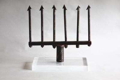 THREE FRENCH WROUGHT IRON 18th AND 19th CENTURY EEL OR SALMON SPEARS