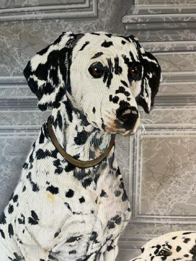 TRIO OF DALMATIANS MODERN GUSTAVIAN PAINTING