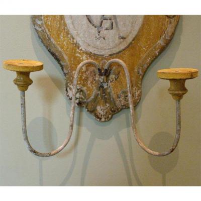 TUSCAN HAND PAINTED 2 LITE WALL SCONCES FROM SIENA ITALY