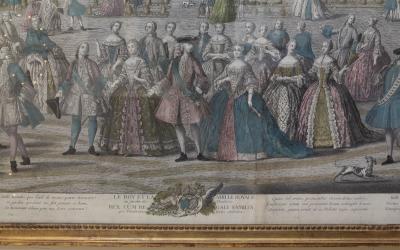 TWO EXCEPTIONAL LARGE 18TH CENTURY COPPER PLATE ENGRAVINGS OF PARIS