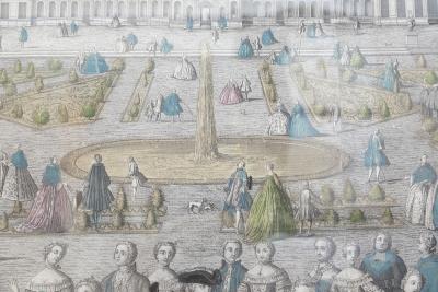 TWO EXCEPTIONAL LARGE 18TH CENTURY COPPER PLATE ENGRAVINGS OF PARIS