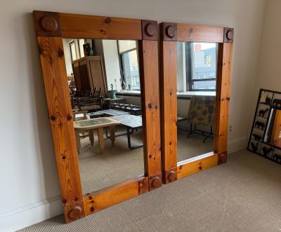 TWO FRENCH OAK MIRRORS