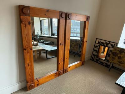 TWO FRENCH OAK MIRRORS