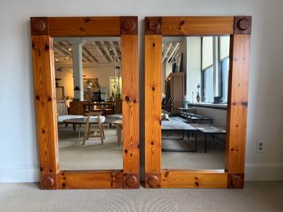 TWO FRENCH OAK MIRRORS